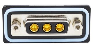NORCOMP CDFS3W3203L211 Combination Layout D Sub Connector, IP67, NANOOK Series, DA-3W3, Receptacle, 3 Contacts, 3 Power
