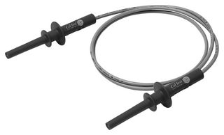 CAL TEST ELECTRONICS CT3020-100-0 Banana Test Lead, 4mm Banana Plug, Shrouded, 4mm Banana Plug, Shrouded, 39.5 ", 1 m, Black, 10 A