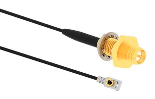 AMPHENOL RF 095-902-586-150 RF / Coaxial Cable Assembly, 5.9 ", 150 mm, 1.13mm Micro, SMA RP Bulkhead Jack