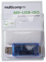 MULTICOMP PRO MP-USB-ISO Separador, Aislado, USB 2.0, Velocidad de 12 Mbaudios, 0 °C a 60 °C