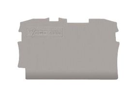 WAGO 2000-1291 Accessory, 2 Way, Grey, TOPJOB Terminal Blocks, End & Intermediate Plate