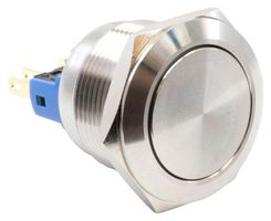 E-SWITCH PV7F2T0SS Interruptor (Switch) Antivandalismo, PV7 Series, 22 mm, SPDT-DB, Off-On, On-Off, Plano Redondo