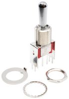E-SWITCH 100SP4T8B13VS3QEH Interruptor (Switch) de Palanca, Miniatura, (Encendido)-Apagado-(Encendido), SPDT, No Iluminado