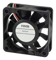 NMB TECHNOLOGIES 06020SS-12N-AT-00 DC Axial Fan, 12 V, Square, 60 mm, 20 mm, Sleeve Bearing, 20.48 CFM