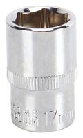 MULTICOMP PRO MP12-CRV17 Socket, Hex, 17mm, 1/2" Drive Size, Chrome Vanadium, DIN3120