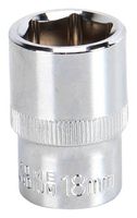 MULTICOMP PRO MP12-CRV18 Socket, Hex, 18mm, Tamaño del Drive 1/2", Cromo Vanadio, DIN3120