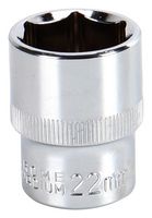 MULTICOMP PRO MP12-CRV22 Socket, Hex, 22mm, Tamaño del Drive 1/2", Cromo Vanadio, DIN3120