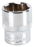 MULTICOMP PRO MP12-CRV24 Socket, Hex, 24mm, Tamaño del Drive 1/2", Cromo Vanadio, DIN3120