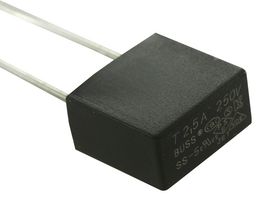 EATON ELECTRONICS SS-5-2.5A-AP Fuse, Conexión a PCB, 2.5 A, 250 V, Serie SS-5, Retardo de Tiempo, Radial Leaded