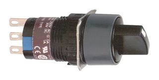 SCHNEIDER ELECTRIC XB6EAD232P Interruptor Giratorio, Monolítico, 3 Posiciones, 2 polos, 1 A, 240 V, Serie Harmony XB6E