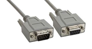 AMPHENOL CABLES ON DEMAND CS-DSSMDB9MF0-005 Computer Cable, D Sub 9 Position Plug, D Sub 9 Position Receptacle, 5 ft, 1.52 m, Gray