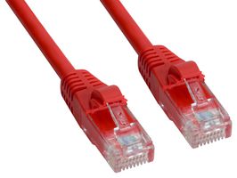AMPHENOL CABLES ON DEMAND MP-5ERJ45UNNR-007 Cable Ethernet, Cat 5e, RJ45 Macho a RJ45 Macho, UTP (par trenzado sin blindaje), Rojo, 2.13 m