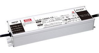 MEAN WELL HLG-185H-12 Driver LED, 156 W, 12 V, 13 A, Corriente Constante, Voltaje Constante, 90 V