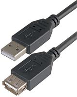 PRO SIGNAL PSG91422 Cable USB, Tipo A Macho a Tipo A Hembra, 3 m, 9.8 ft, USB 2.0, Negro