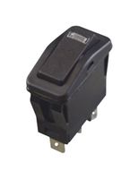 MULTICOMP PRO MP-H10F2N-NBBB Rocker Switch, On-Off, SPST-NO, Non Illuminated, Panel Mount, Black, MP Rocker Switches SPST