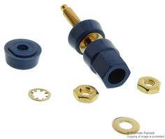 POMONA 5018-6 Binding Post, 5018 Series, 30 A, 1.5 kV, Gold Plated Contacts, Panel Mount, Blue