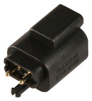 AMPHENOL SINE/TUCHEL AT04-2P-BM01 Rectangular Power Connector, Gold contact plating, No Potting, Black, 2 Contacts, AT Series