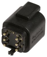 AMPHENOL SINE/TUCHEL AT04-6P-BM02 Rectangular Power Connector, Gold contact plating, Potting, Black, 6 Contacts, AT Series, PCB Mount