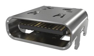 AMPHENOL COMMUNICATIONS SOLUTIONS 12402076E512A Conector USB, Montaje Superior, USB Tipo C, USB 4.0, Receptáculo eléctrico, 24 Posiciones