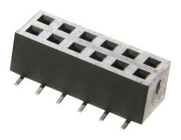 HARWIN M22-6340642 PCB Receptacle, Board-to-Board, 2 mm, 2 Rows, 12 Contacts, Surface Mount Straight, M22 Series
