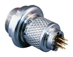 GLENAIR 804-005-00ZNU6-4F Circular Connector, Mighty Mouse 804 Series, Jam Nut Receptacle, 4 Contacts, Solder Socket