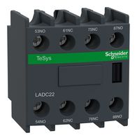 SCHNEIDER ELECTRIC LADC22 Contacto Auxiliar, LADC, Schneider TeSys D LC1D/CAD & TeSys F LC1F/CR1F Series Contactors, 2NO-2NC