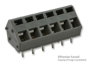 WAGO 236-406 Bloque de Terminal de Cable-A-Tarjeta, 5.08 mm, 6 Posiciones, 28 AWG, 12 AWG, 2.5 mm², Pinza