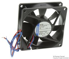 EBM-PAPST 8412NU Ventilador axial de CD, 12 V, Cuadrado, 80 mm, 25 mm, Rodamiento de bolas, 40.6 CFM