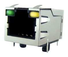 AMPHENOL COMMUNICATIONS SOLUTIONS RJE58-188-5411 Conector Modular, RJ45 Jack, 1 x 1 (Puerto), 8P8C, Cat 5e, Through Hole