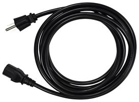 MULTICOMP PRO MC-164-DC Mains Power Cord, NEMA 5-15P to IEC 320 C13, 3 m, 10 A, 125 V, Black