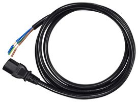 MULTICOMP PRO MC-199-DC Cable de Alimentación, IEC 320 C13 a Extremo Libre, 2 m, 13 A, 125 V, Negro