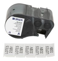 BRADY M5-30-428 Label, Thermal Transfer Printable, 19.05 mm, 38.1 mm, Metallised Polyester, Black on Light Gray