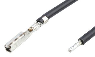 MOLEX 224541-2115 Cable Assembly, MX64 Pre-Crimp Terminal Socket to Free End, 17.7 ", 450 mm, MX64 224541 Series