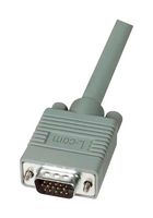 L-COM CTL3VGAMM-3 Computer Cable, HD-15 Plug, HD-15 Plug, 3 ft, 914.4 mm, Light Gray, CTL3VGAMM Series