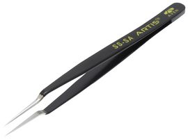 AVEN 18040ARS Tweezer, ESD, Precision, Straight, Pointed, Stainless Steel Tip, 135 mm
