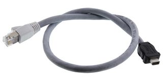 AMPHENOL COMMUNICATIONS SOLUTIONS ND9ACC250A Cable Ethernet, Cat6a, IX Tipo A Macho a RJ45 Macho, 500 mm, 19.7 "
