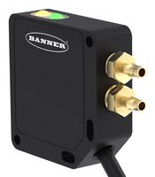 BANNER ENGINEERING QM42-DPS5-2Q Pressure Transmitter, Differential, Dual Radial Barbed, Same Side, -5 Inch-H2O, 5 Inch-H2O, 1/8"