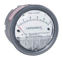 DWYER 4400 Differential Pressure Gauge, 400 Inch-H2O, ±3% Accuracy, 1/4" FNPT, -6.67 °C to 93.3 °C