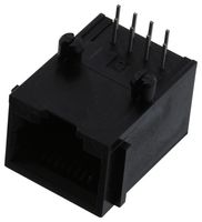 STEWART CONNECTOR SS-6488-FLS Modular Connector, RJ45 Jack, 1 x 1 (Port), 8P8C, Through Hole Mount