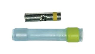 GLENAIR M81824/1-3 Butt Splice, Yellow, M81824/1 Series, 16 AWG, 12 AWG, Thermoplastic