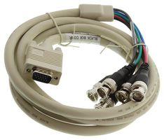 BLACK BOX EYRGBS4-0006 Cable de Computadora, HD-15 Macho, BNC Macho Recto (5), 6 ft, 1.8 m, Gris