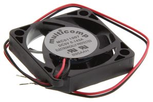 MULTICOMP MC011007 Ventilador axial de CD, 5 V, Cuadrado, 30 mm, 6 mm, Rodamiento Vapo, 4.9 CFM