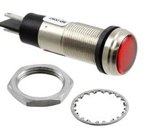 DIALIGHT 656-3102-303F LED Panel Mount Indicator, Red, 5 VDC, 12.7 mm, 16 mA, 2.2 cd, IP66, IP67, NEMA 4X