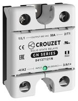 CROUZET 84137121N Solid State Relay, 50 A, 660 VAC, Panel Mount, Screw, Zero Crossing