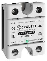 CROUZET 84138153N Solid State Relay, 90 A, 500 VAC, Panel Mount, Screw, Zero Crossing