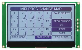MIDAS DISPLAYS MD240128A6W-FPTLW Graphic LCD, 240 x 128 Pixels, Black on White, 3.3V, Parallel, SPI, Transflective