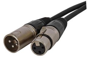 MULTICOMP PRO 555-11900 Cable DMX, XLR 3 Pines Macho a Hembra, 4mm Diámetro, 3 pies Longitud