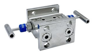 NOSHOK 2120-MFS Válvula Manifold, 1/2" NPT, Rosca Hembra/ Brida, 6000 psi, Montaje Riel Manifold, Serie 2120