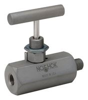 NOSHOK 404-FFC Válvula de Aguja, 1/2" NPT, Rosca Hembra/Hembra, 10000 psi, Serie 400