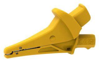CAL TEST ELECTRONICS CT4501-4 Pinza Cocodrilo, Mordaza Máxima de 1.2", 3.6" Longitud, 20 A, 1500 V, Amarillo, Serie CT4501